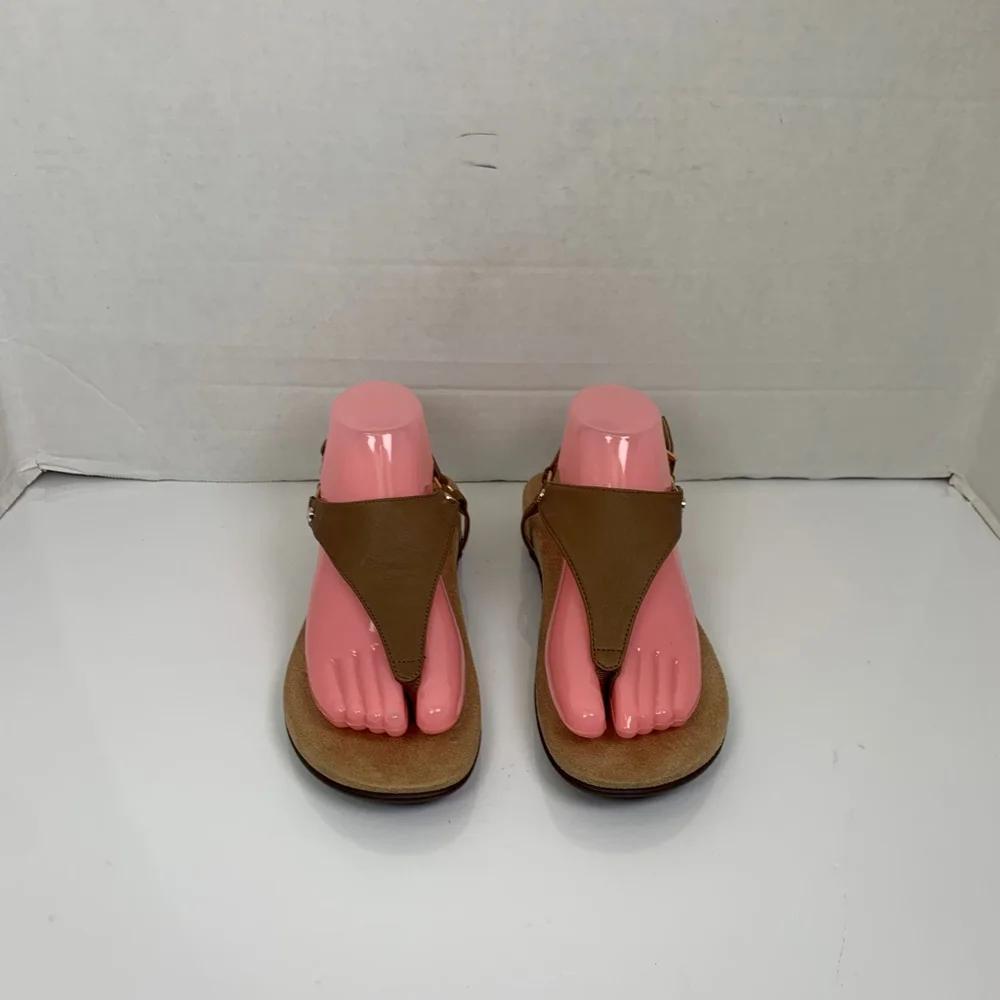 Vionic Kirra Women Brown Leather Thong Sandals Size 7 - Picture 10 of 11